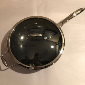 HexClad Hybrid Nonstick 12-Inch Wok Cookware with 12 inch Lid